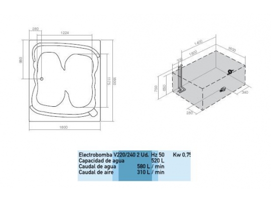 BAÑERA DE HIDROMASAJE G-410 5