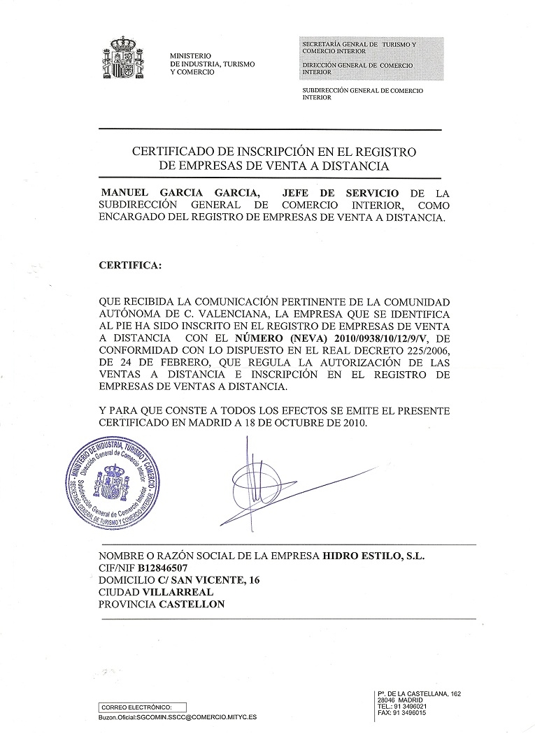 Certificado De Compra Y Venta 4507