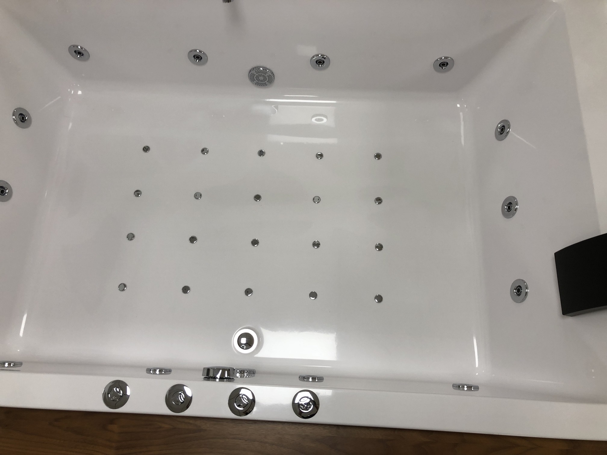 Bañera de hidromasaje de 71 x 47 pulgadas para 2 personas, bañera de  hidromasaje, bañera independiente rectangular con panel de computadora,  burbuja